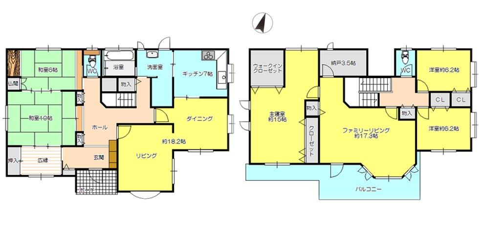 Floor plan. 28.8 million yen, 6LDK + S (storeroom), Land area 400.92 sq m , Building area 224.4 sq m