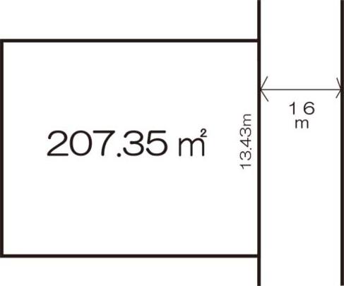 Compartment figure. Land price 12.8 million yen, Land area 207.35 sq m