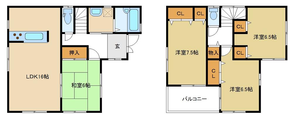 Floor plan. 20,900,000 yen, 4LDK, Land area 193.84 sq m , Building area 98.82 sq m