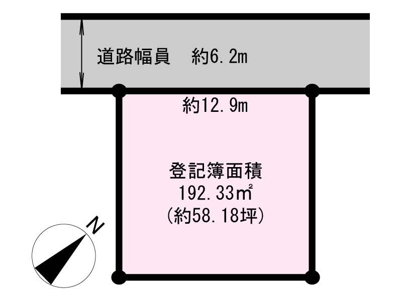 Compartment figure. Land price 8.7 million yen, Land area 192.33 sq m