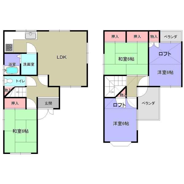 Floor plan. 16.2 million yen, 4LDK, Land area 66.21 sq m , Building area 85.41 sq m