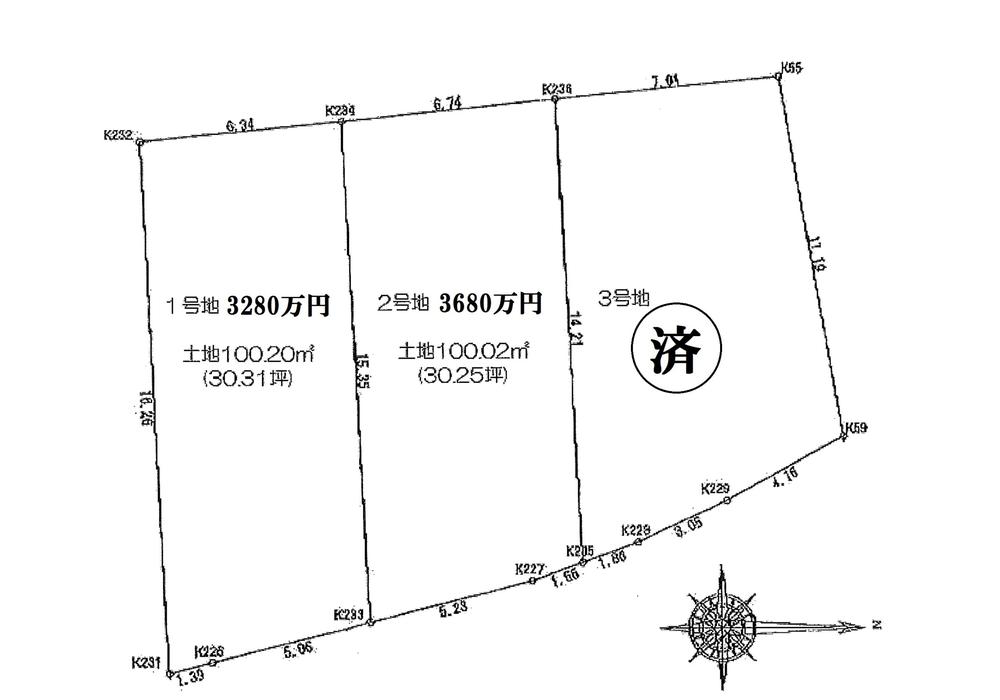 Compartment figure. Land price 19,701,000 yen, Land area 100.2 sq m