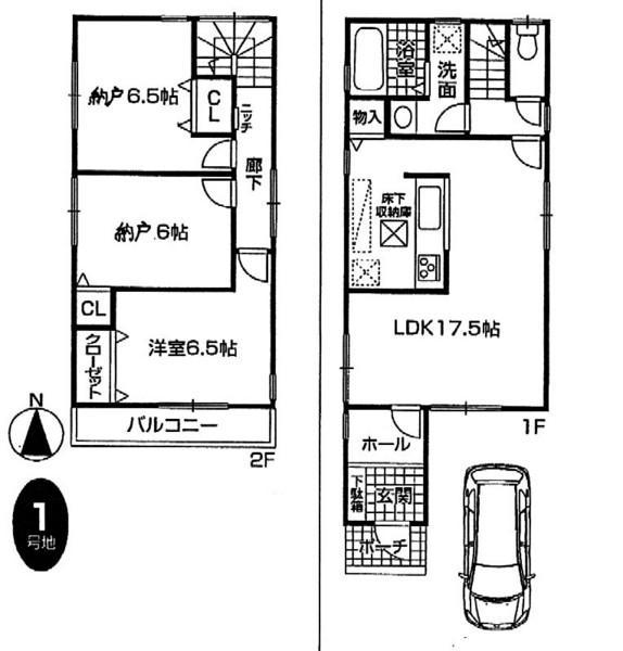 Floor plan. 25,800,000 yen, 3LDK, Land area 85.89 sq m , Building area 85.86 sq m