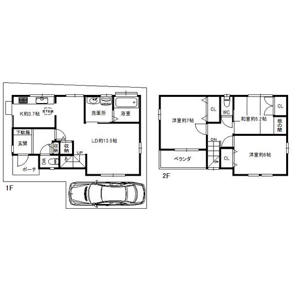 Floor plan. 18.3 million yen, 3LDK, Land area 78.47 sq m , Building area 84.03 sq m