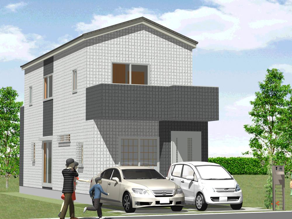 Building plan example (Perth ・ appearance). Land + building set Price: 35,800,000 yen (No. 4 place reference plan complete image) building price 15,750,000 yen, Building area 98.01 sq m