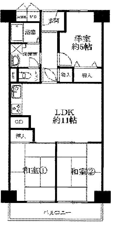 Floor plan. 3LDK, Price 10.8 million yen, Footprint 64.8 sq m , Balcony area 6.48 sq m
