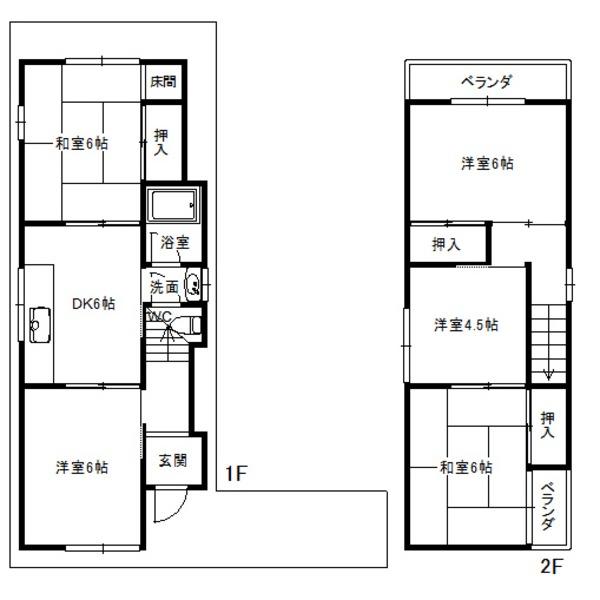 Floor plan. 19,800,000 yen, 5DK, Land area 69.85 sq m , Building area 74.56 sq m