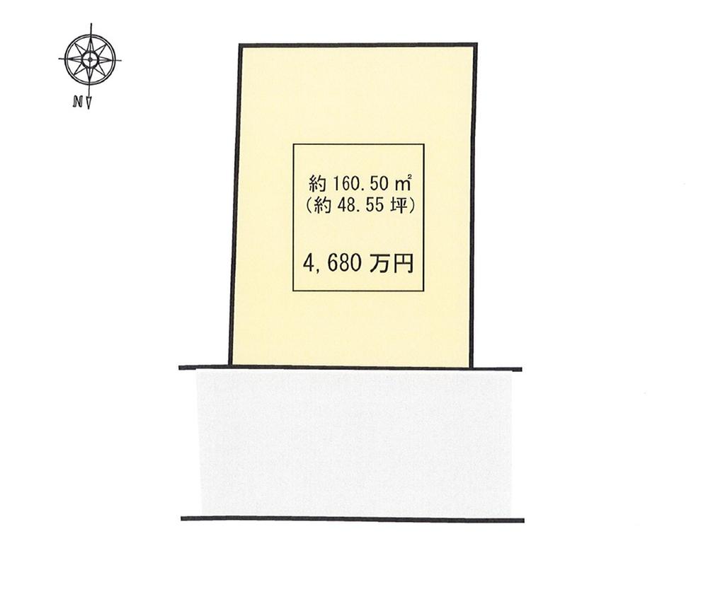 Compartment figure. 46,800,000 yen, 4LDK, Land area 160.5 sq m , Building area 92.57 sq m spacious land with 48.55 square meters