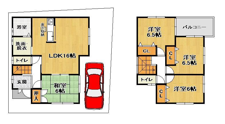 Floor plan. (No. 1 point), Price 24,800,000 yen, 4LDK, Land area 98.62 sq m , Building area 94.77 sq m