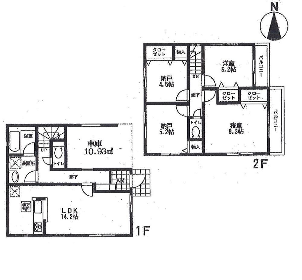 Floor plan. 21,800,000 yen, 4LDK, Land area 82.65 sq m , Building area 100.83 sq m