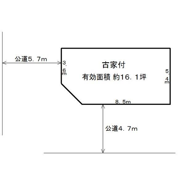 Compartment figure. Land price 4.8 million yen, Land area 53.24 sq m