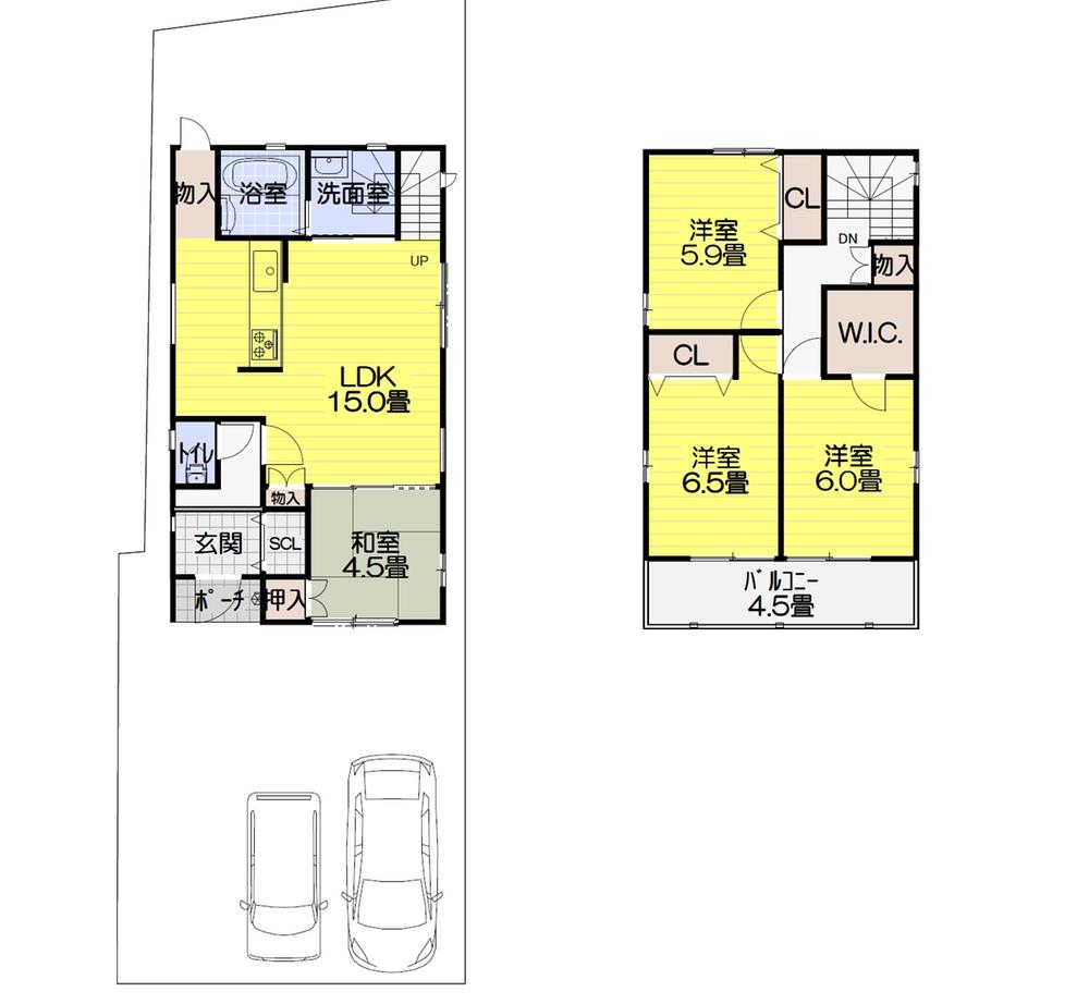 Floor plan. 32,800,000 yen, 4LDK, Land area 133.47 sq m , Building area 92.56 sq m plan Floor