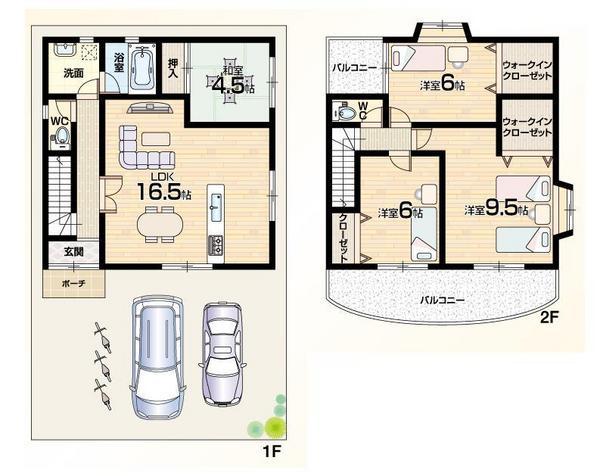 Floor plan. 26,800,000 yen, 4LDK, Land area 101.35 sq m , Building area 103.68 sq m