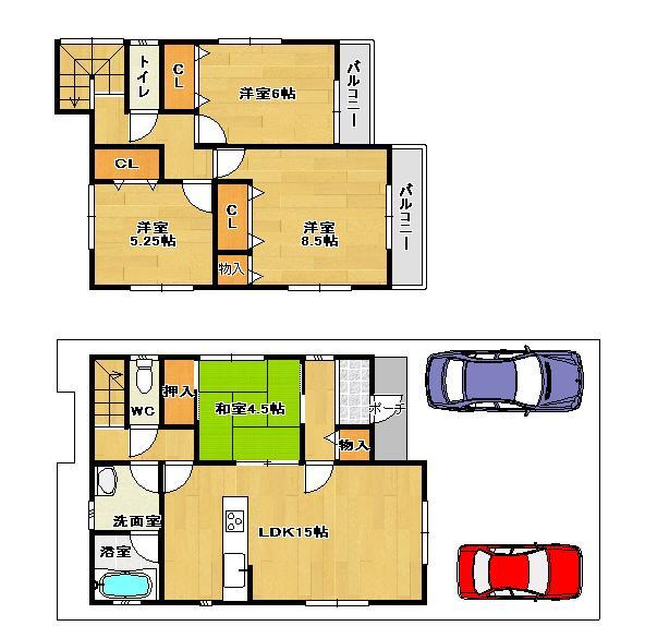 Other. No. 2 place 29,800,000 yen Two cars OK Land 125.32 sq m (with land about 38 square meters) Building 95.58 sq m