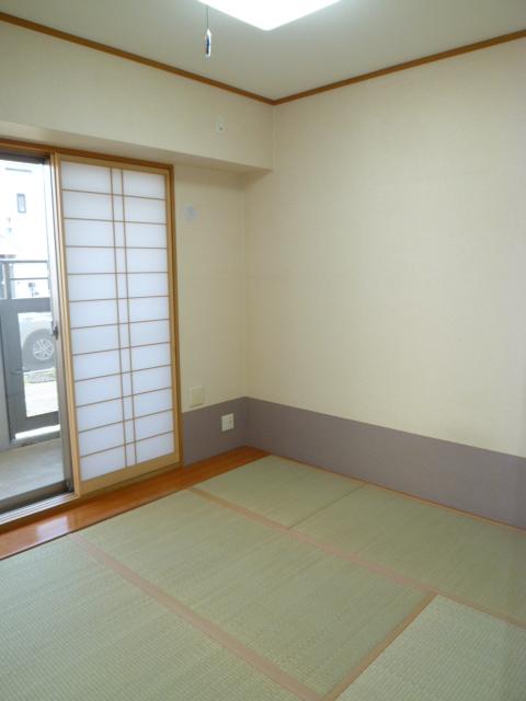 Non-living room. Japanese-style room. Tatami mat sort already.