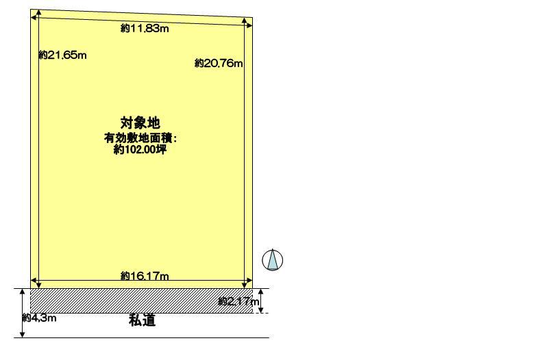 Compartment figure. Land price 41.4 million yen, Land area 338.72 sq m