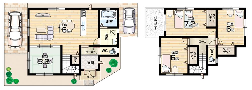 Floor plan. (7 Building), Price 24,800,000 yen, 4LDK, Land area 99.7 sq m , Building area 93.14 sq m