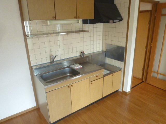 Kitchen. There is also a top storage. Gas stove installation Allowed. 