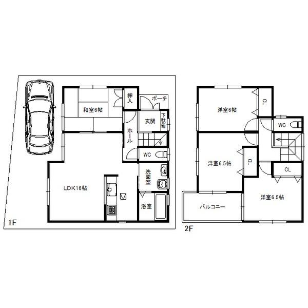 Floor plan. 26,800,000 yen, 4LDK, Land area 98.63 sq m , Building area 94.77 sq m 4LDK