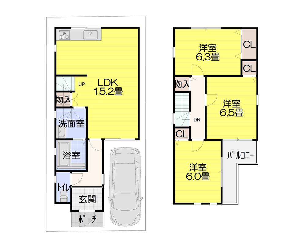Floor plan. 22,800,000 yen, 3LDK, Land area 69.09 sq m , Building area 79.77 sq m floor plan