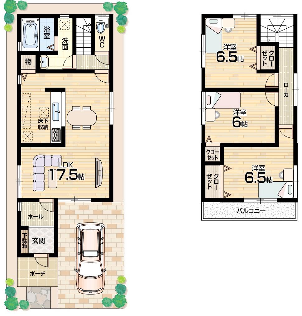 Floor plan. (No. 1 point), Price 25,800,000 yen, 3LDK, Land area 85.89 sq m , Building area 85.86 sq m