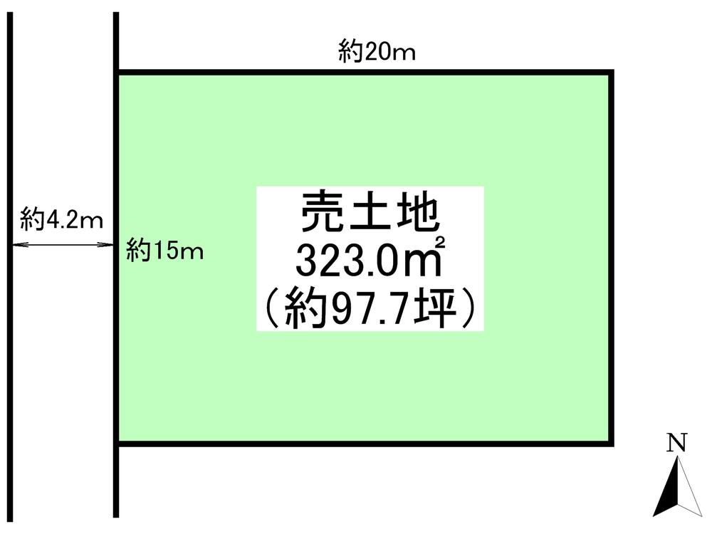 Compartment figure. Land price 43,800,000 yen, Land area 323 sq m