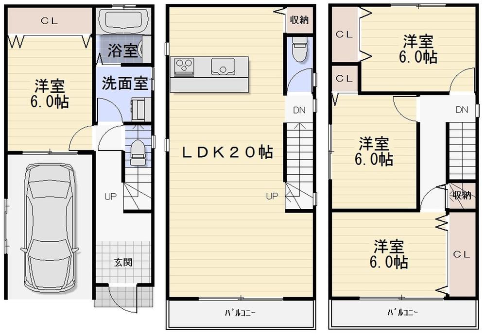 Floor plan. 29,800,000 yen, 4LDK, Land area 74.1 sq m , Is a reference plan of building area 82.12 sq m Floor. Let's consider the floor plan of the living is easy ideal together!