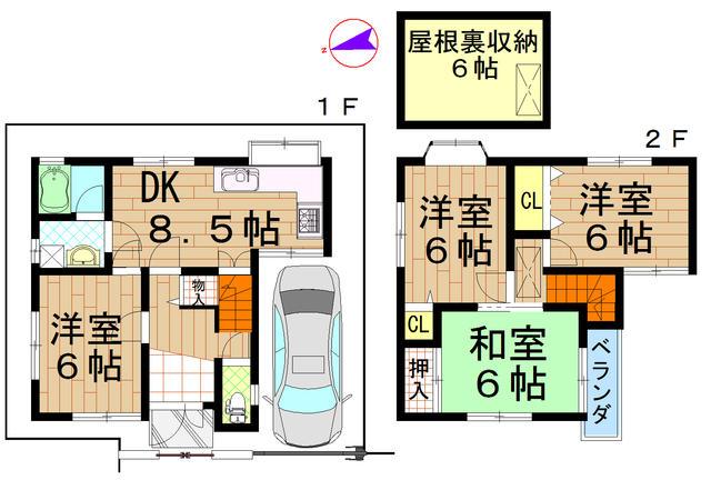 Floor plan. 15.9 million yen, 4DK, Land area 65.1 sq m , Building area 74.65 sq m   ☆ Refurbished ・ Immediate Available ・ After guarantee housing with peace of mind! 