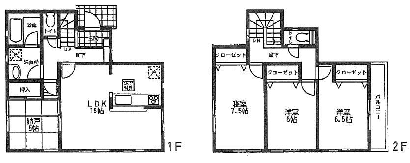 Floor plan. 26.5 million yen, 4LDK, Land area 125.32 sq m , The main bedroom and large storage charm that has been installed in each room of the building area 94.77 sq m 7.5 Pledge