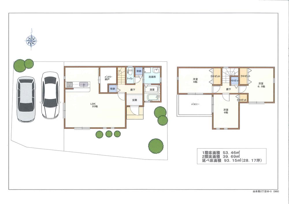 Floor plan. 44,800,000 yen, 4LDK, Land area 191.31 sq m , Building area 92.56 sq m large garden space is also available