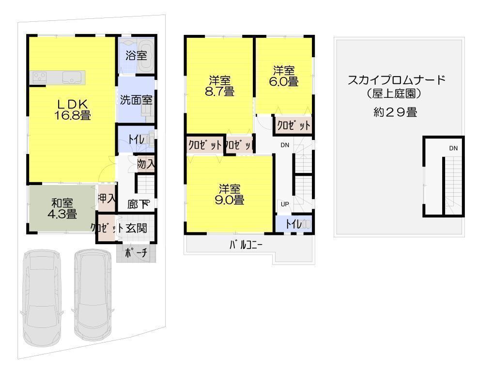 Other. Model house floor plan Rooftop garden (Sky Promenade) with Come once, Please experience