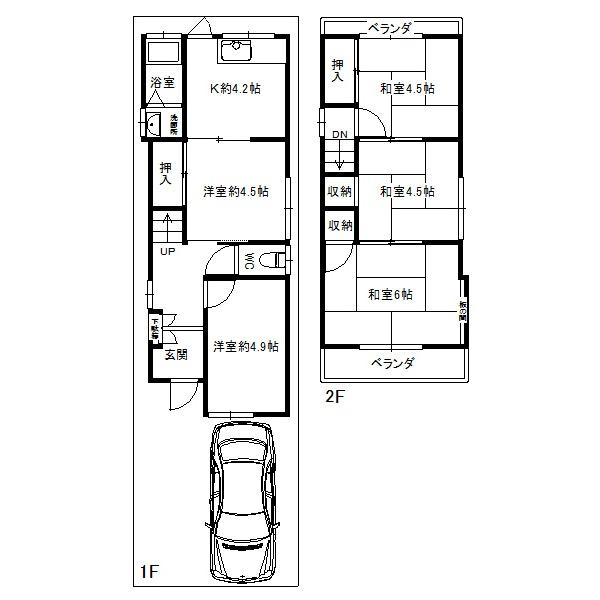 Floor plan. 11.8 million yen, 5K, Land area 64.21 sq m , Building area 65.98 sq m