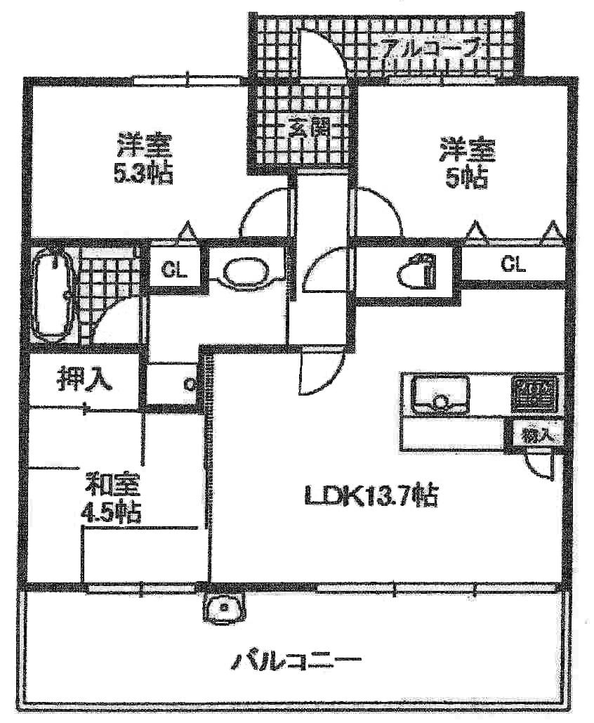 Floor plan. 3LDK, Price 17.8 million yen, Occupied area 62.62 sq m , Balcony area 16.4 sq m   ☆ Facing south ・ Day good!  ☆ It is the room very clean!