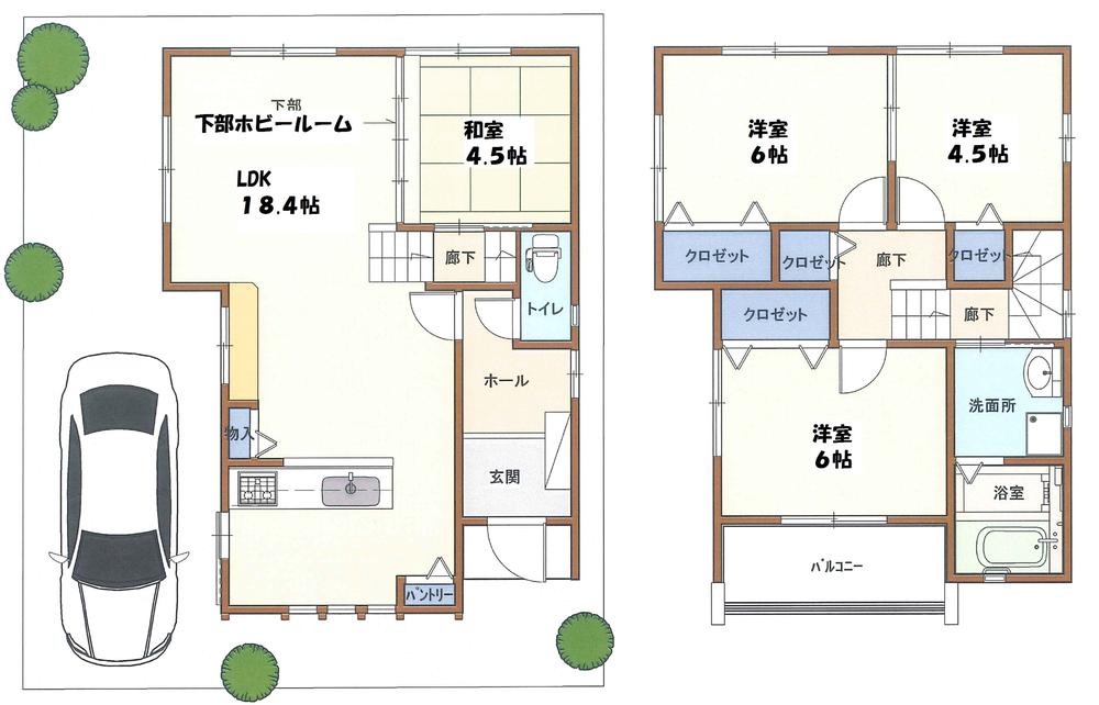 Floor plan. (No. 2 locations), Price 29,800,000 yen, 4LDK, Land area 94.38 sq m , Building area 92.73 sq m