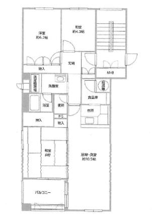 Floor plan. 3LDK, Price 7.8 million yen, Occupied area 70.86 sq m , Is a floor plan of the balcony area 6.14 sq m 3LDK