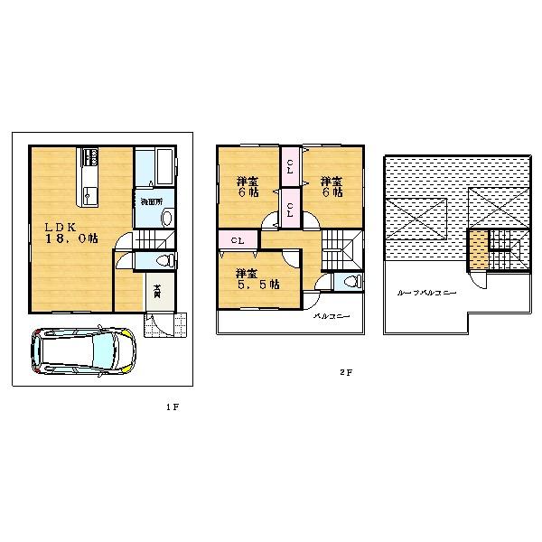 Floor plan. (3), Price 24,800,000 yen, 3LDK, Land area 75.06 sq m , Building area 92.72 sq m