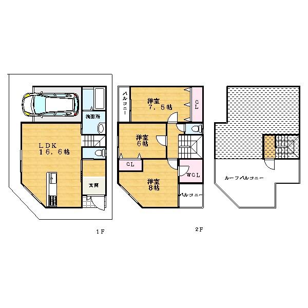 Floor plan. (No. 10 locations), Price 26,800,000 yen, 3LDK, Land area 75.03 sq m , Building area 97.7 sq m