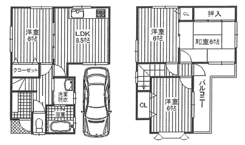 Floor plan. 19.5 million yen, 4LDK, Land area 66.12 sq m , Building area 77.23 sq m   ☆ South-facing balcony ・ Day is good! 