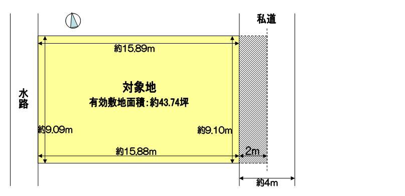 Compartment figure. Land price 26,800,000 yen, Land area 144.62 sq m