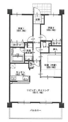 Floor plan. 3LDK, Price 29,800,000 yen, Occupied area 71.82 sq m , Is a floor plan of the balcony area 13 sq m 3LDK