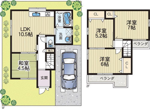 Floor plan. (No. 26 locations), Price 31.7 million yen, 4LDK, Land area 75.59 sq m , Building area 75.74 sq m