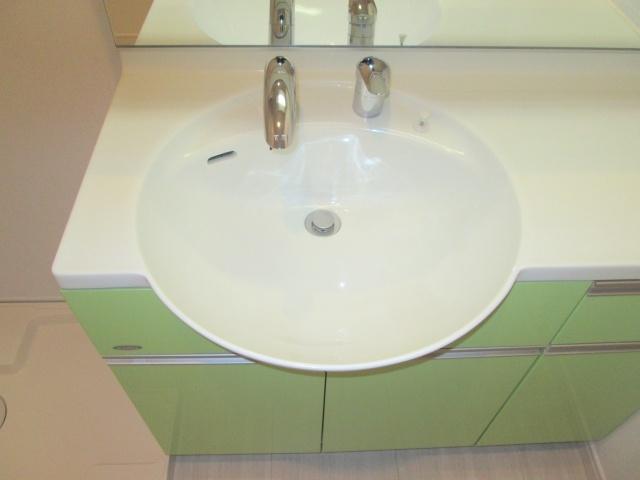 Wash basin, toilet. Washbasin a shower head