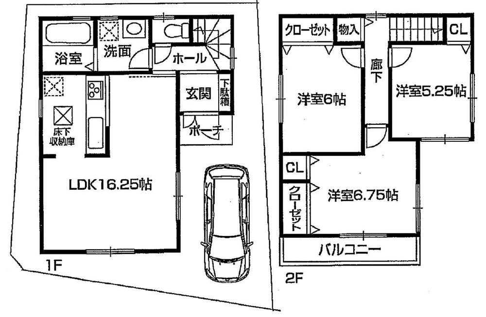 Floor plan. 23.8 million yen, 3LDK, Land area 77.3 sq m , Building area 79.78 sq m