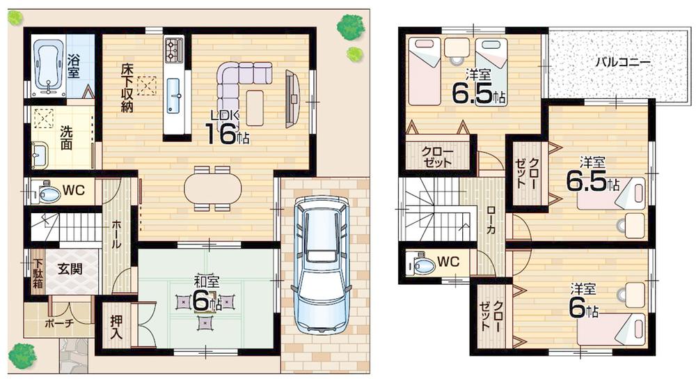 Floor plan. (No. 1 point), Price 24,800,000 yen, 4LDK, Land area 98.63 sq m , Building area 94.77 sq m