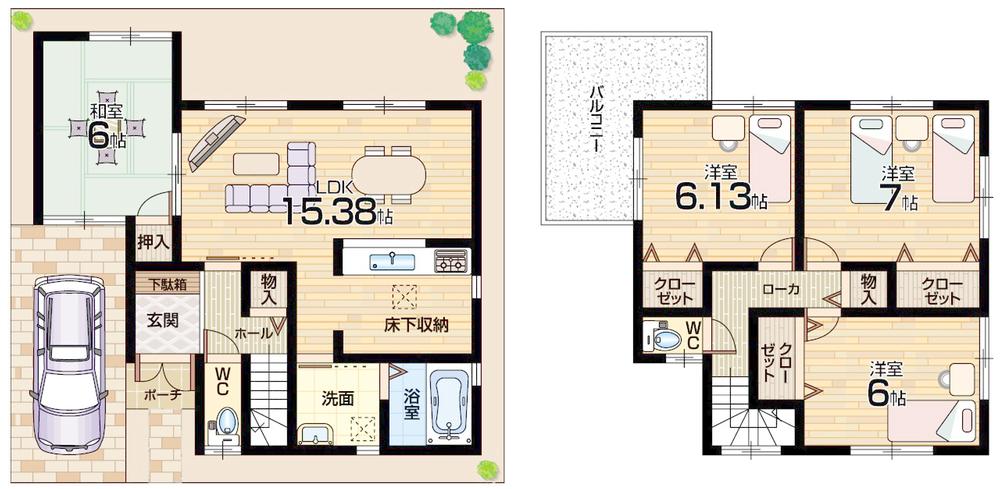 Floor plan. (No. 2 locations), Price 25,800,000 yen, 4LDK, Land area 98.63 sq m , Building area 94.77 sq m