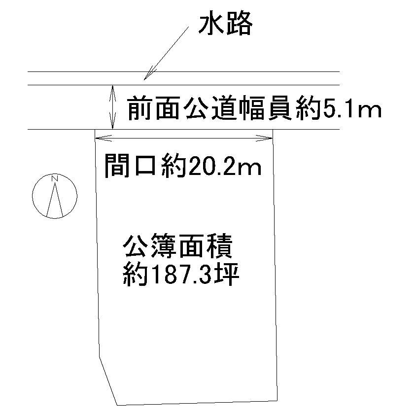 Compartment figure. Land price 56,500,000 yen, Land area 619.5 sq m
