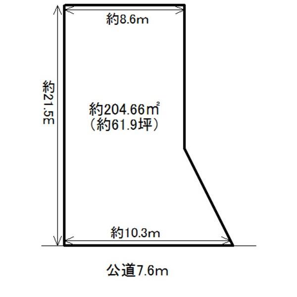 Compartment figure. Land price 48,800,000 yen, Land area 204.66 sq m
