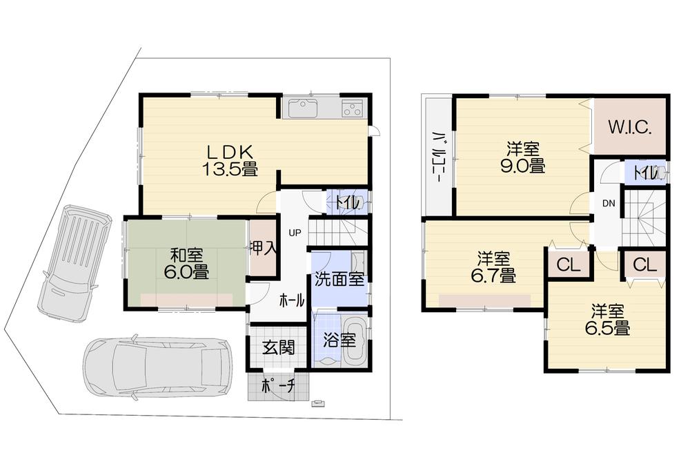 Building plan example (floor plan). Reference building price 12,432,000 yen Reference building area 101.02 square meters