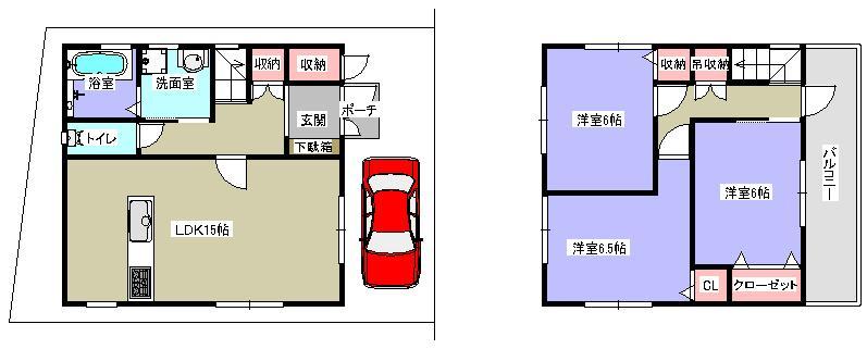 Floor plan. 21.9 million yen, 3LDK, Land area 72.48 sq m , Building area 82.22 sq m storage plenty 3LDK