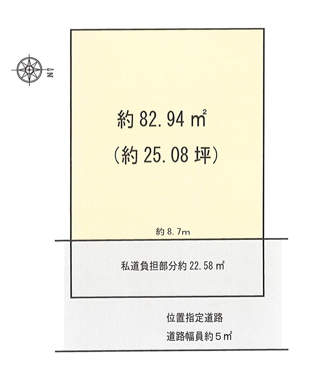 Compartment figure. 24,800,000 yen, 3LDK, Land area 82.94 sq m , Building area 86.94 sq m site